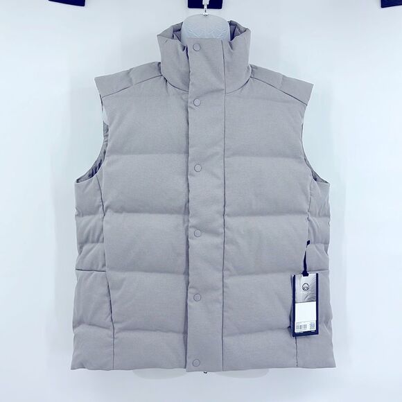 Lululemon Mens Wunder Puff Vest Tech Canvas NWT Sz L Mid Warmth in Gull Gray - Picture 2 of 13